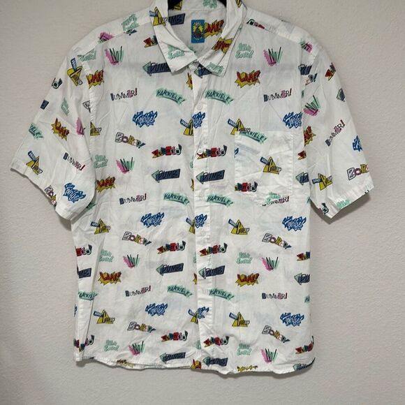 Bored Teenager Mens Multicolor Cotton Bored Bummer Button Up‎ Shirt Size Large - Picture 1 of 6